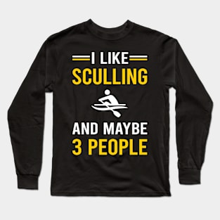 3 People Sculling Long Sleeve T-Shirt